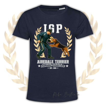 T-Shirt IGP ATTACK - AIREDALE TERRIER - Uomo o Donna, disponibile in tanti colori - dalla XS alla 5XL