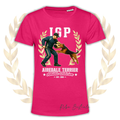 T-Shirt IGP ATTACK - AIREDALE TERRIER - Uomo o Donna, disponibile in tanti colori - dalla XS alla 5XL