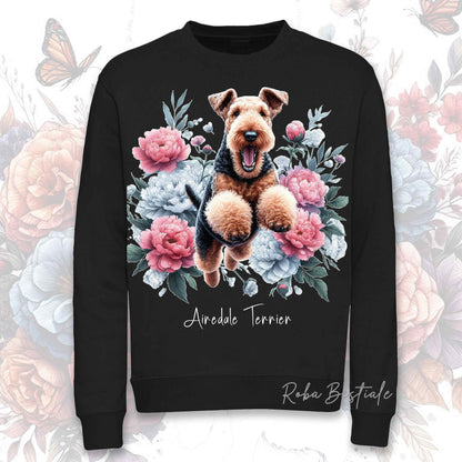 Felpa Invernale PEONY - AIREDALE TERRIER - Girocollo, Unisex, in tanti colori! - dalla XS alla 3XL