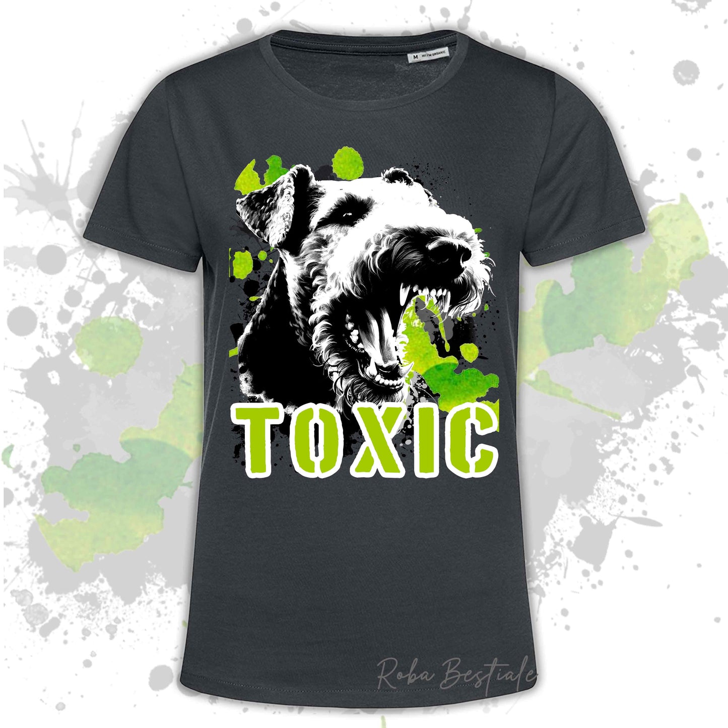 T-Shirt TOXIC - AIREDALE TERRIER - Uomo o Donna, disponibile in tanti colori - dalla XS alla 5XL