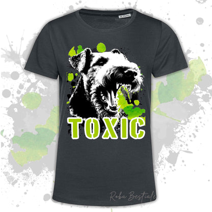 T-Shirt TOXIC - AIREDALE TERRIER - Uomo o Donna, disponibile in tanti colori - dalla XS alla 5XL