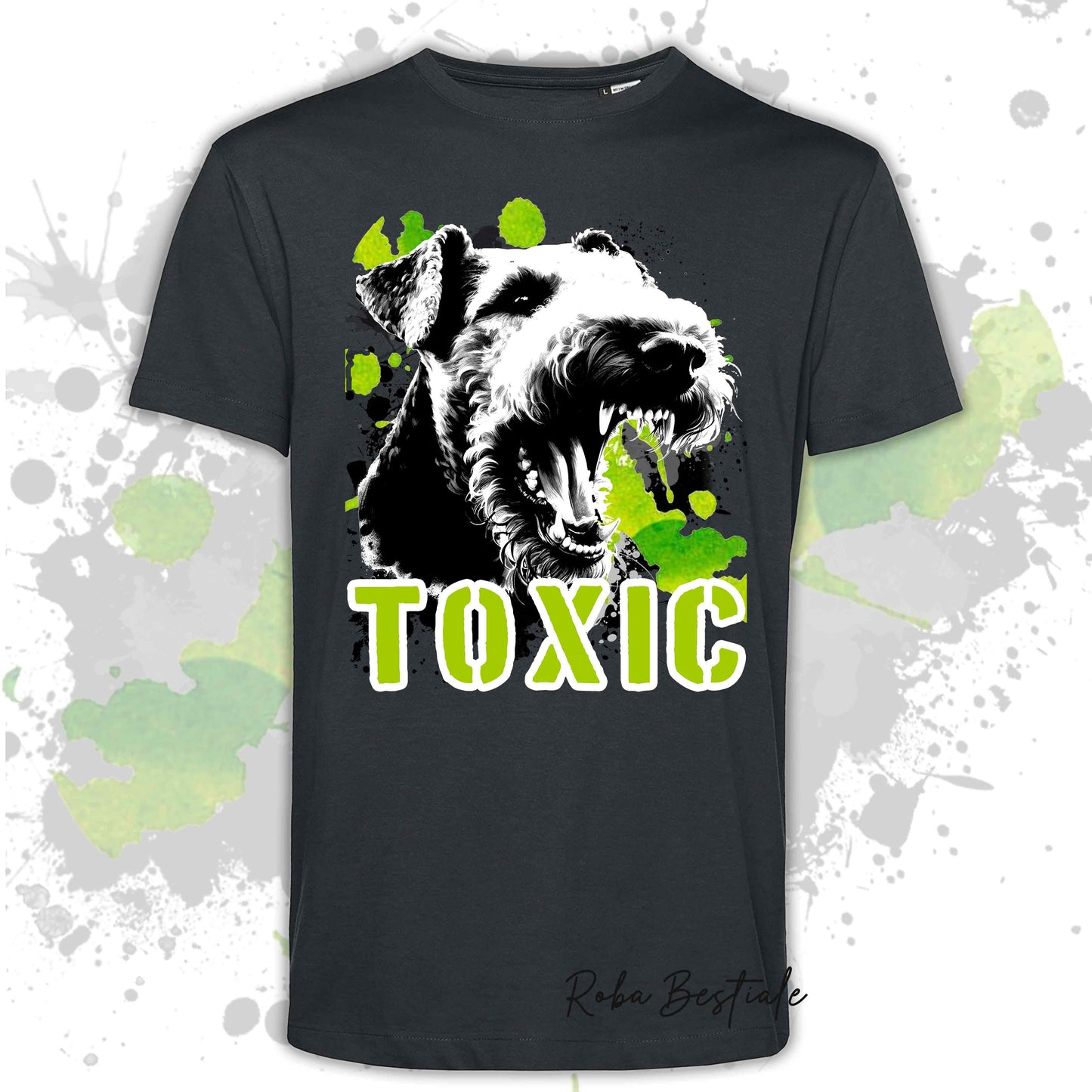 T-Shirt TOXIC - AIREDALE TERRIER - Uomo o Donna, disponibile in tanti colori - dalla XS alla 5XL