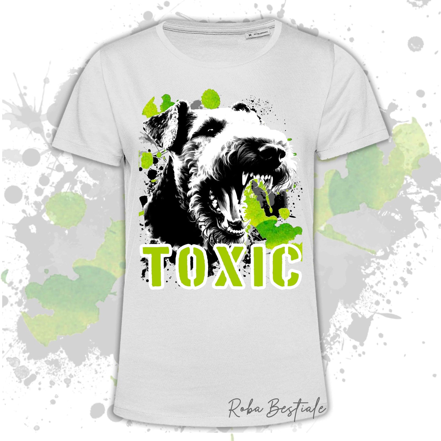 T-Shirt TOXIC - AIREDALE TERRIER - Uomo o Donna, disponibile in tanti colori - dalla XS alla 5XL