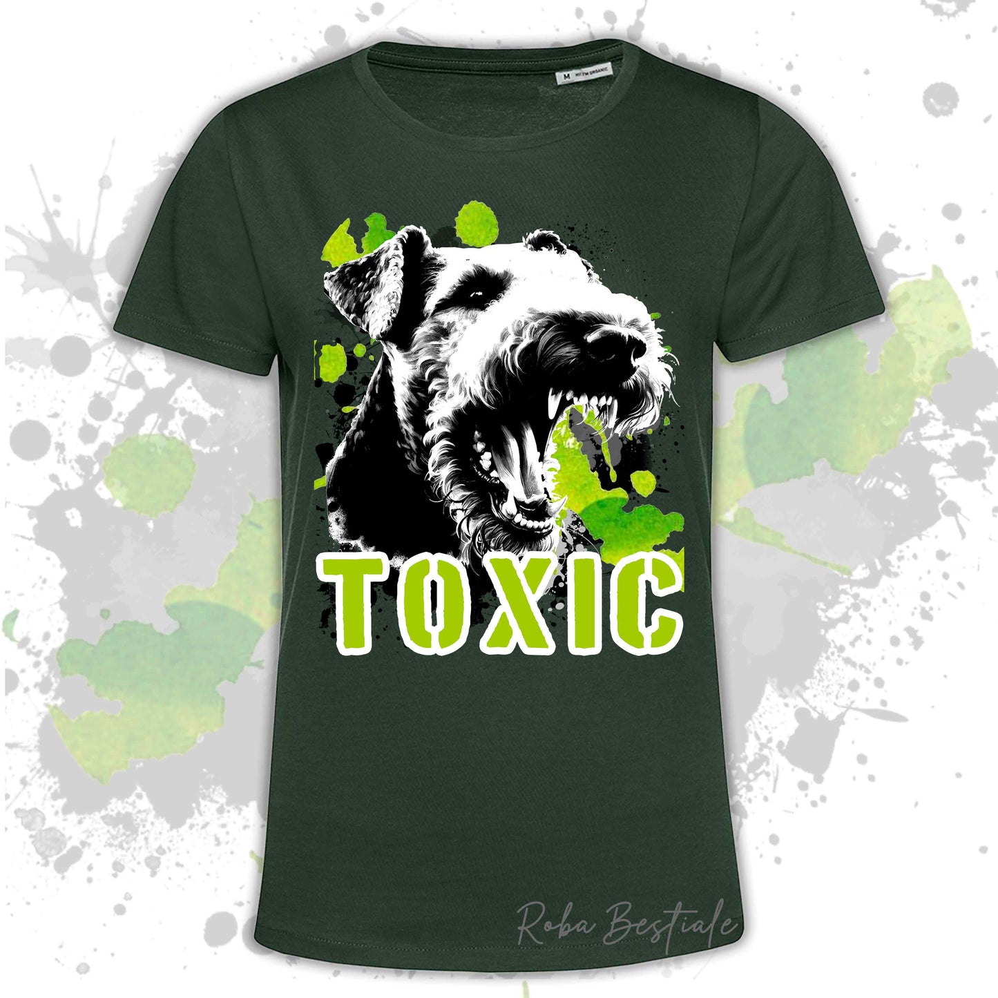 T-Shirt TOXIC - AIREDALE TERRIER - Uomo o Donna, disponibile in tanti colori - dalla XS alla 5XL