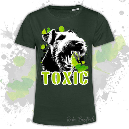 T-Shirt TOXIC - AIREDALE TERRIER - Uomo o Donna, disponibile in tanti colori - dalla XS alla 5XL