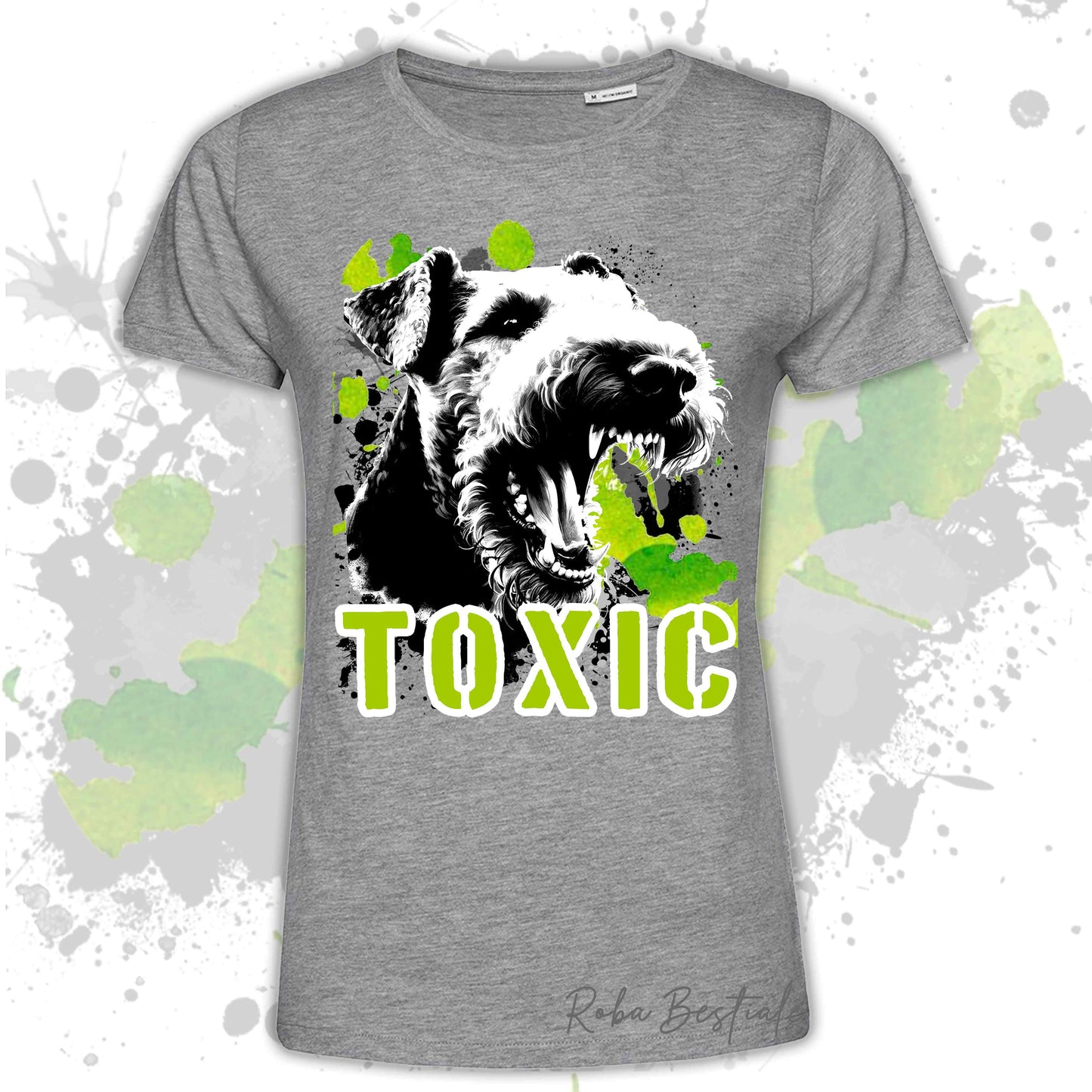 T-Shirt TOXIC - AIREDALE TERRIER - Uomo o Donna, disponibile in tanti colori - dalla XS alla 5XL