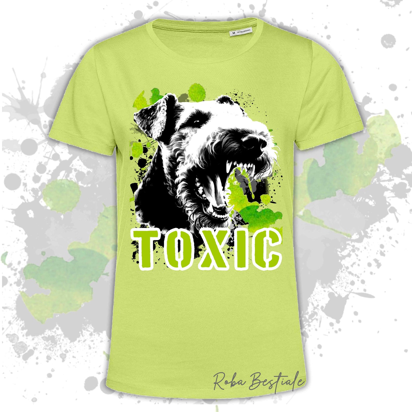 T-Shirt TOXIC - AIREDALE TERRIER - Uomo o Donna, disponibile in tanti colori - dalla XS alla 5XL