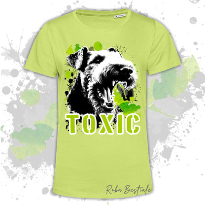 T-Shirt TOXIC - AIREDALE TERRIER - Uomo o Donna, disponibile in tanti colori - dalla XS alla 5XL