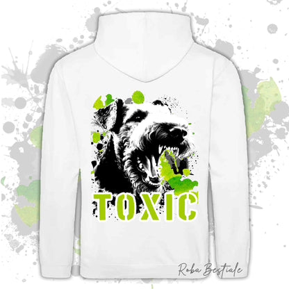 Felpa TOXIC - AIREDALE TERRIER - Con Cappuccio e Tasconi, Unisex, in tanti colori - dalla XS alla 5XL