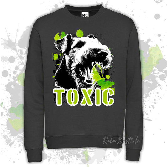 Felpa TOXIC - AIREDALE TERRIER - Girocollo, Unisex, in tanti colori! - dalla XS alla 3XL