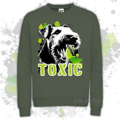 Felpa TOXIC - AIREDALE TERRIER - Girocollo, Unisex, in tanti colori! - dalla XS alla 3XL