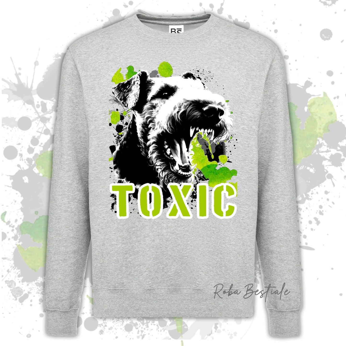 Felpa TOXIC - AIREDALE TERRIER - Girocollo, Unisex, in tanti colori! - dalla XS alla 3XL