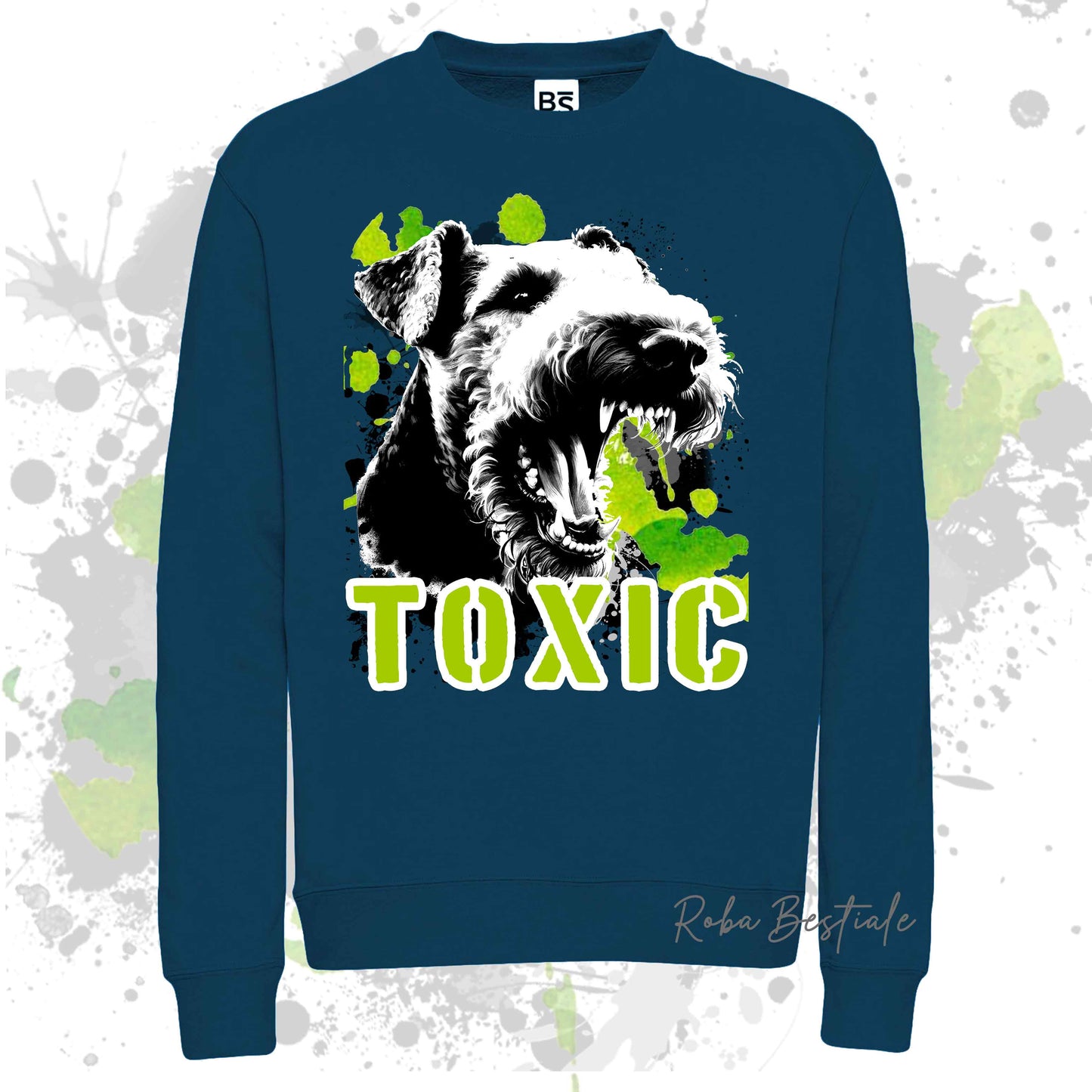 Felpa TOXIC - AIREDALE TERRIER - Girocollo, Unisex, in tanti colori! - dalla XS alla 3XL