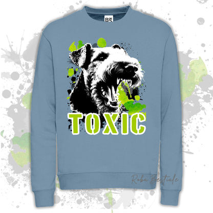 Felpa TOXIC - AIREDALE TERRIER - Girocollo, Unisex, in tanti colori! - dalla XS alla 3XL