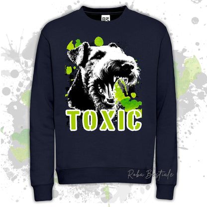 Felpa TOXIC - AIREDALE TERRIER - Girocollo, Unisex, in tanti colori! - dalla XS alla 3XL