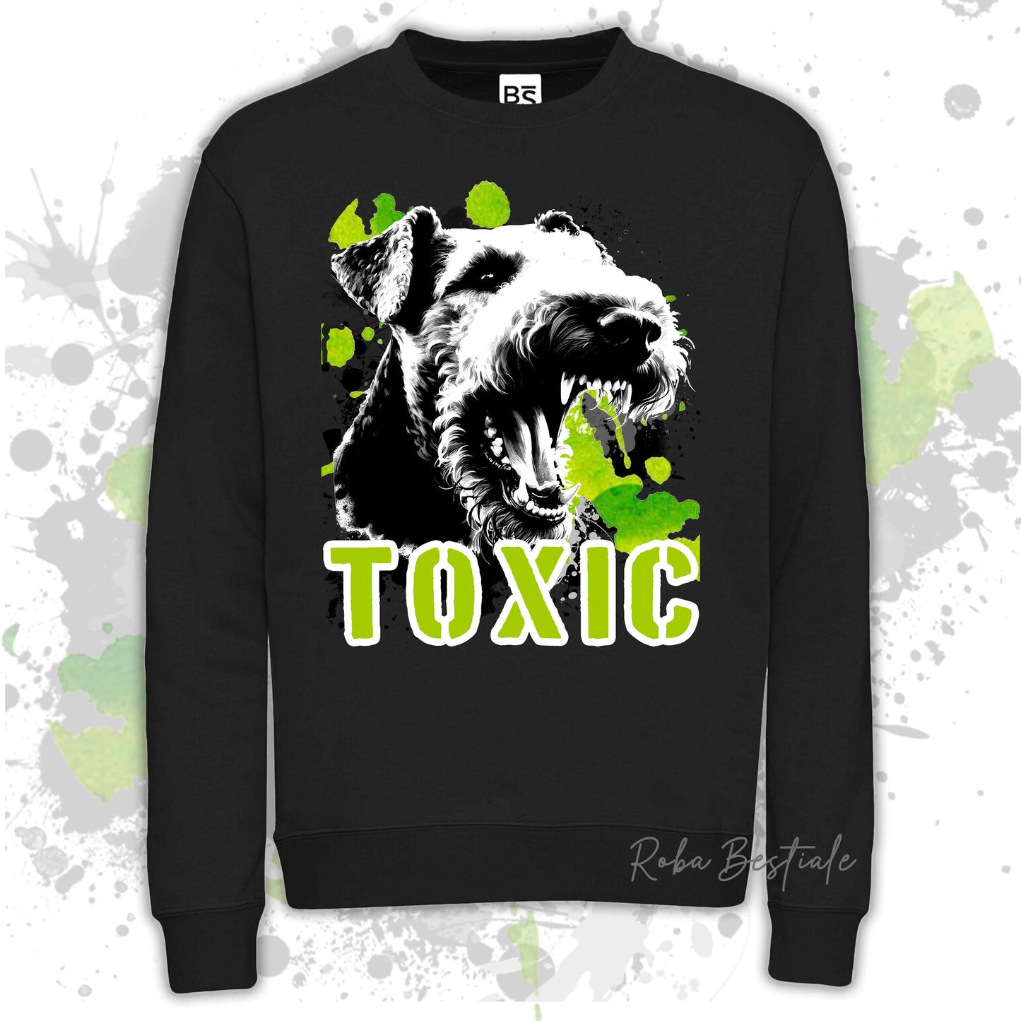 Felpa TOXIC - AIREDALE TERRIER - Girocollo, Unisex, in tanti colori! - dalla XS alla 3XL