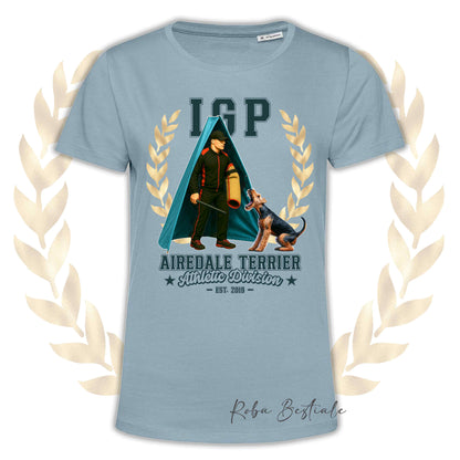 T-Shirt IGP REVIER - AIREDALE TERRIER - Uomo o Donna, disponibile in tanti colori - dalla XS alla 5XL