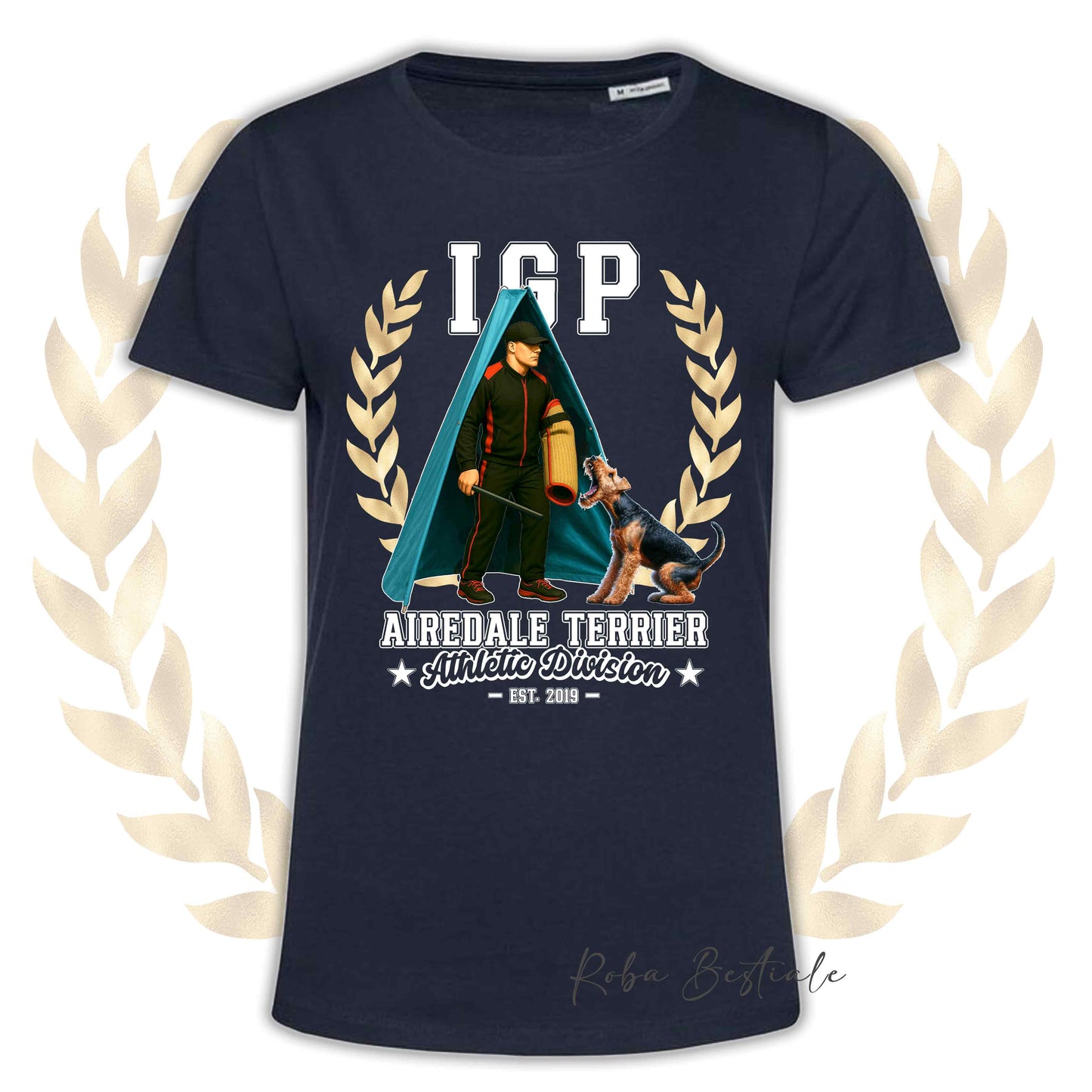 T-Shirt IGP REVIER - AIREDALE TERRIER - Uomo o Donna, disponibile in tanti colori - dalla XS alla 5XL