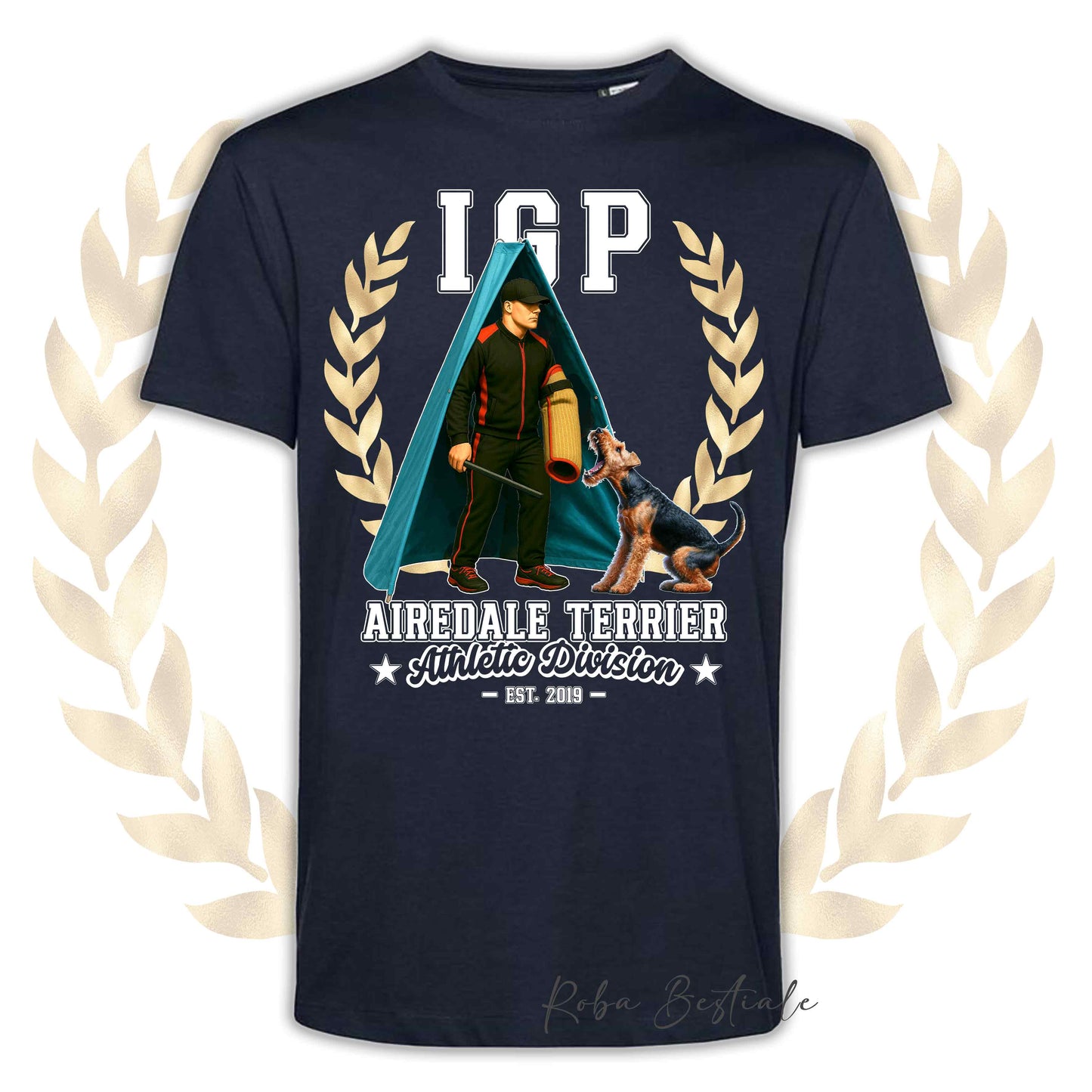 T-Shirt IGP REVIER - AIREDALE TERRIER - Uomo o Donna, disponibile in tanti colori - dalla XS alla 5XL