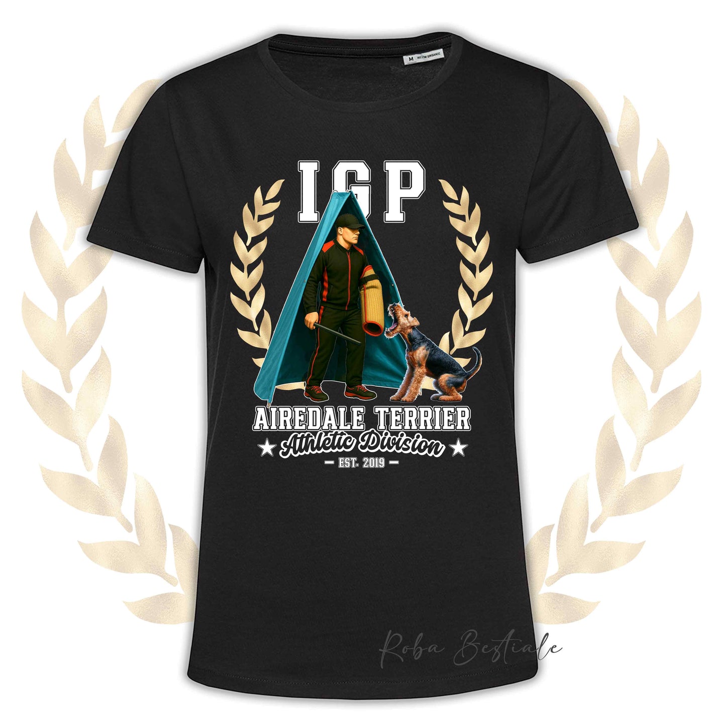 T-Shirt IGP REVIER - AIREDALE TERRIER - Uomo o Donna, disponibile in tanti colori - dalla XS alla 5XL