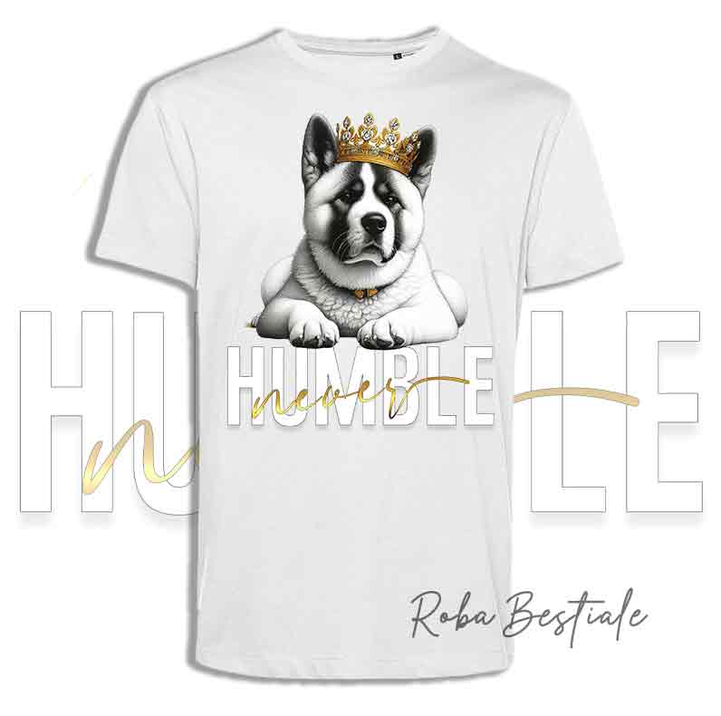 T-shirt NEVER HUMBLE - AKITA AMERICANO