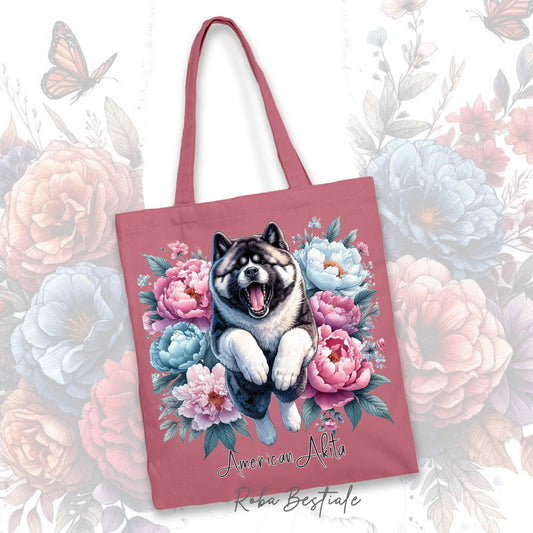 Shopper PEONY - AKITA AMERICANO - Diversi colori disponibili - 100% Cotone