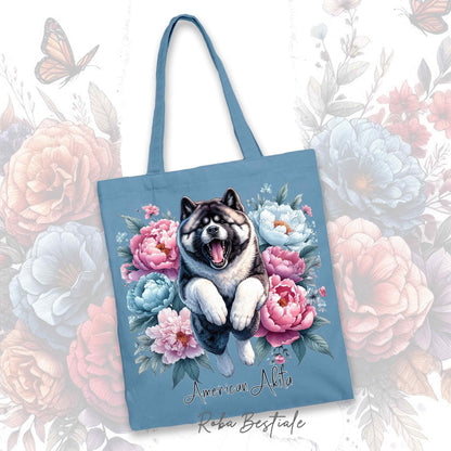 Shopper PEONY - AKITA AMERICANO - Diversi colori disponibili - 100% Cotone