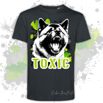 T-Shirt TOXIC - AKITA AMERICANO - Uomo o Donna, disponibile in tanti colori - dalla XS alla 5XL
