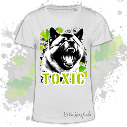 T-Shirt TOXIC - AKITA AMERICANO - Uomo o Donna, disponibile in tanti colori - dalla XS alla 5XL