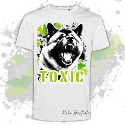 T-Shirt TOXIC - AKITA AMERICANO - Uomo o Donna, disponibile in tanti colori - dalla XS alla 5XL