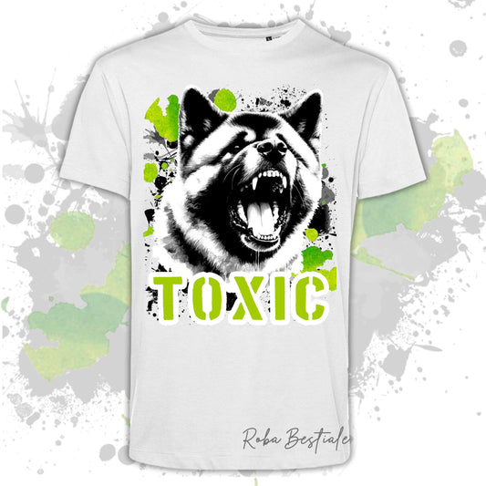 T-Shirt TOXIC - AKITA AMERICANO - Uomo o Donna, disponibile in tanti colori - dalla XS alla 5XL