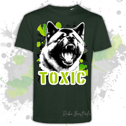 T-Shirt TOXIC - AKITA AMERICANO - Uomo o Donna, disponibile in tanti colori - dalla XS alla 5XL