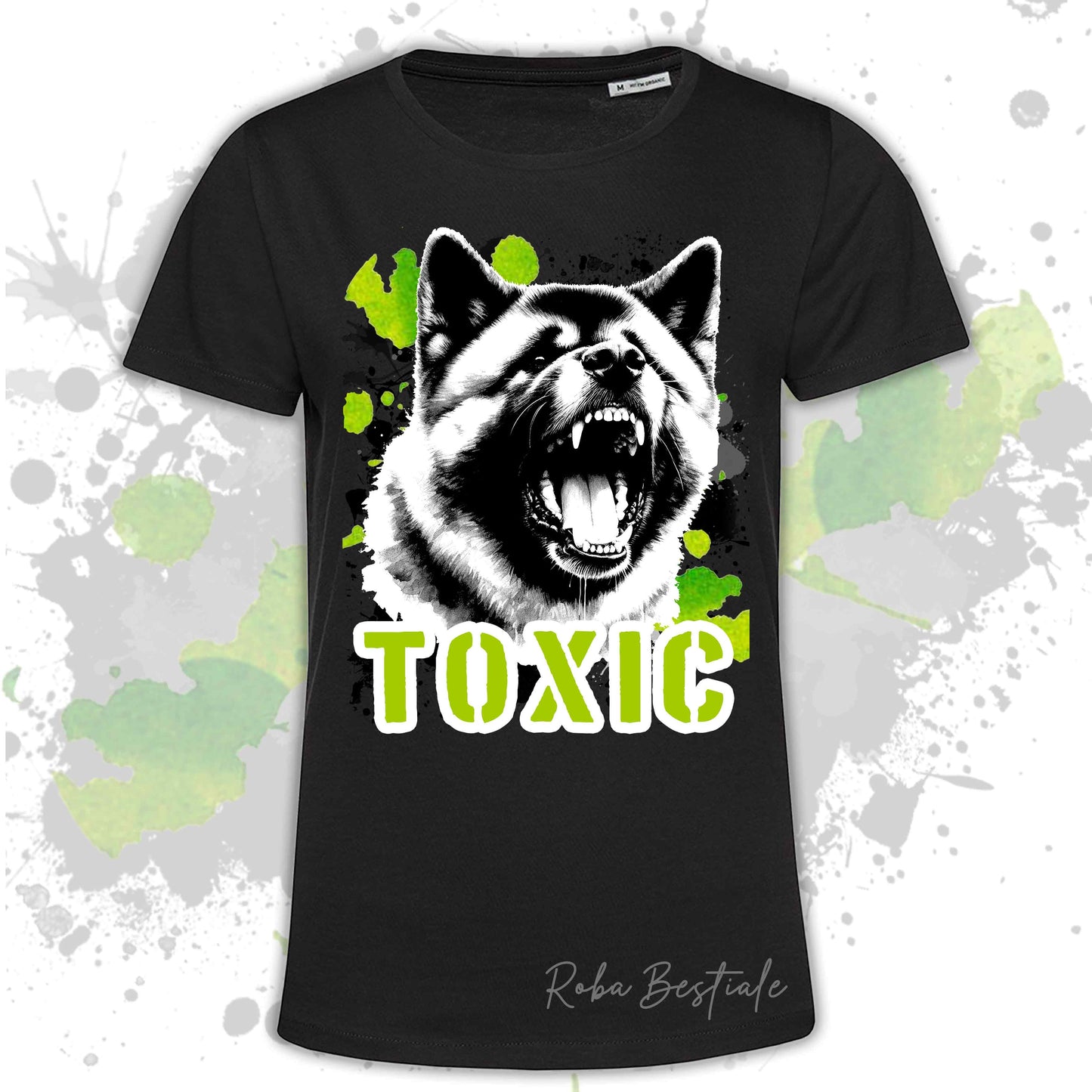 T-Shirt TOXIC - AKITA AMERICANO - Uomo o Donna, disponibile in tanti colori - dalla XS alla 5XL
