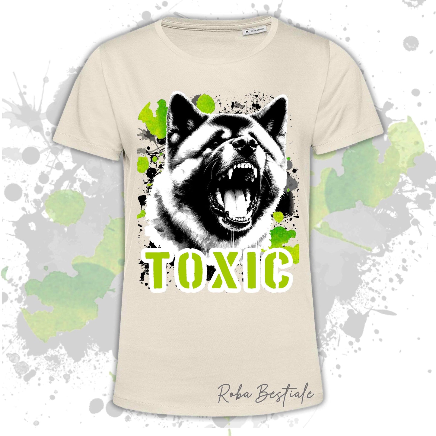 T-Shirt TOXIC - AKITA AMERICANO - Uomo o Donna, disponibile in tanti colori - dalla XS alla 5XL