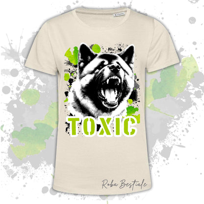 T-Shirt TOXIC - AKITA AMERICANO - Uomo o Donna, disponibile in tanti colori - dalla XS alla 5XL