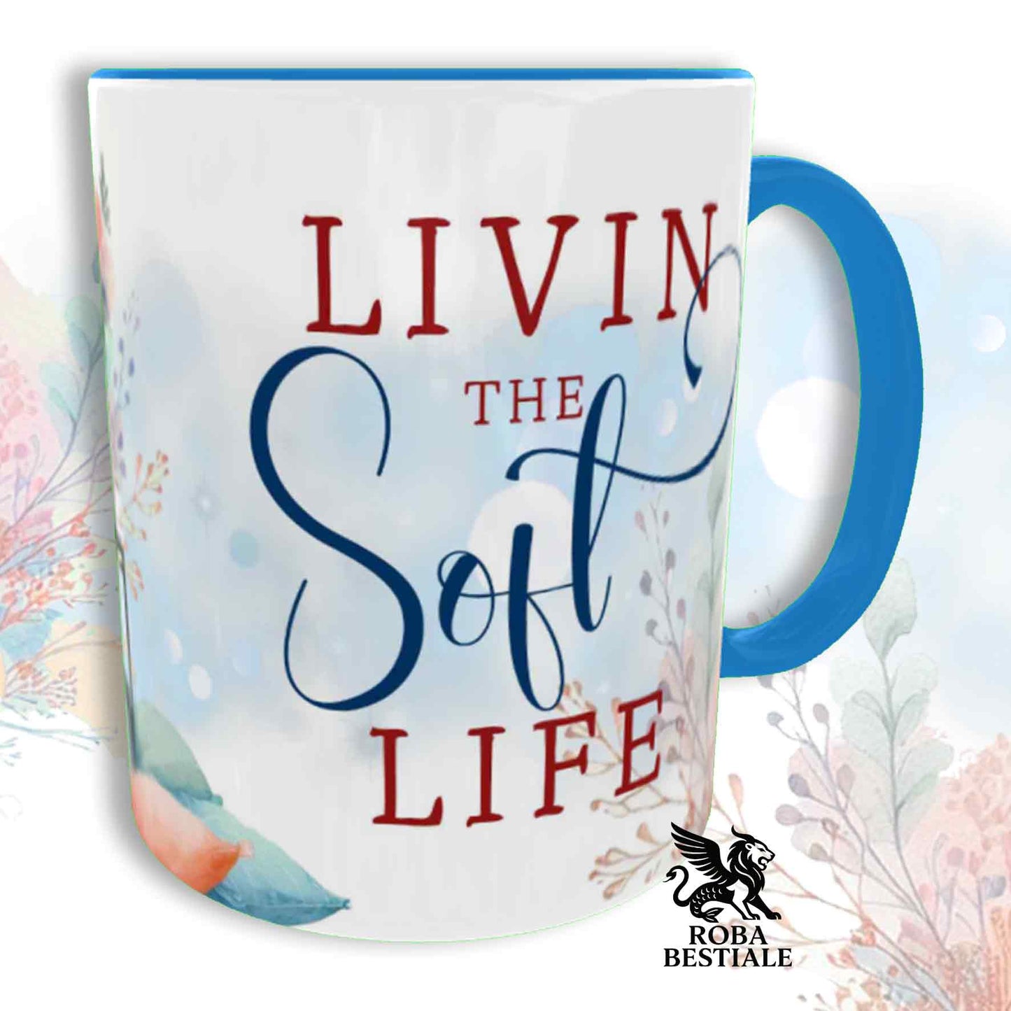 Tazza SOFT LIFE - AKITA AMERICANO Bianco e Nero - In Ceramica, colore a scelta - 330 ml