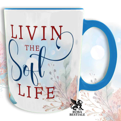 Tazza SOFT LIFE - AKITA AMERICANO Bianco e Nero - In Ceramica, colore a scelta - 330 ml