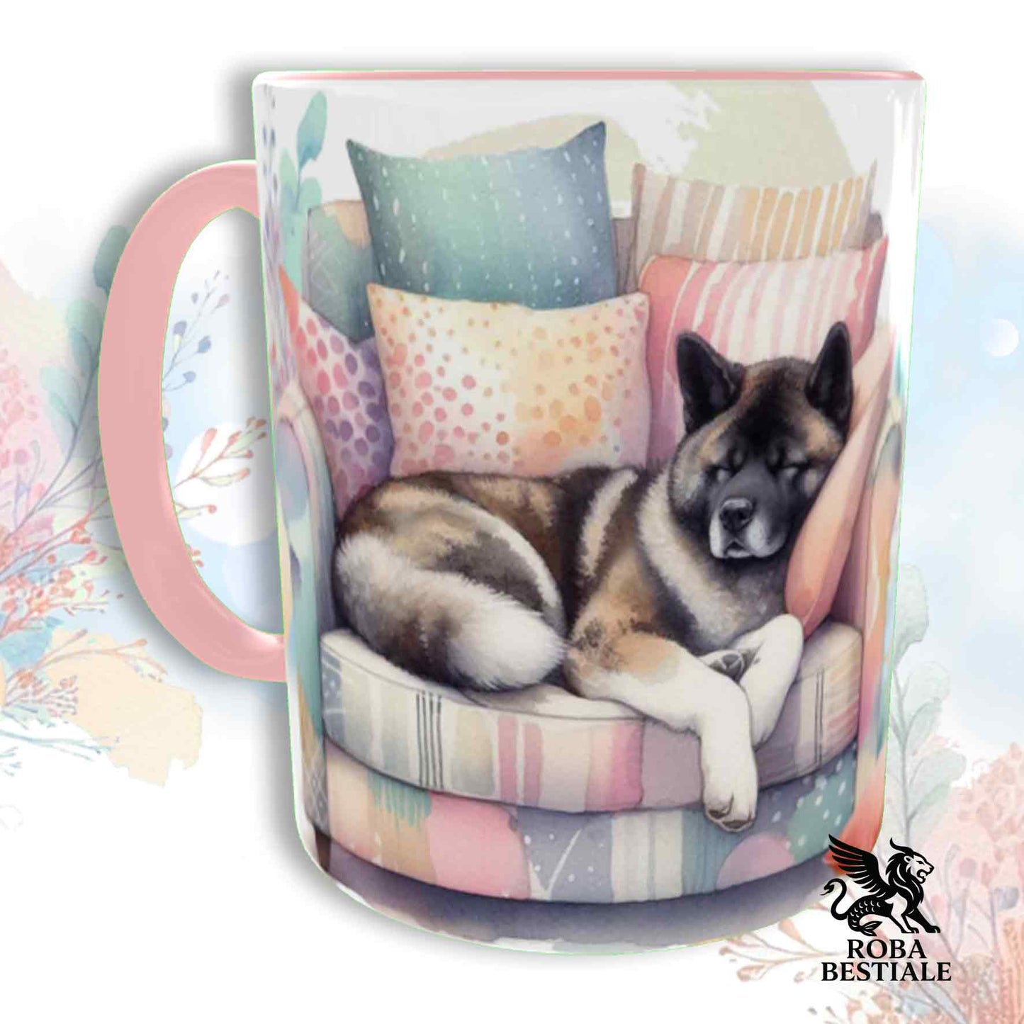 Tazza SOFT LIFE - AKITA AMERICANO Tigrato - In Ceramica, colore a scelta - 330 ml