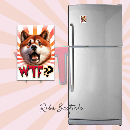 Calamita WTF?? - AKITA INU Rosso - in MDF, 7x5 cm