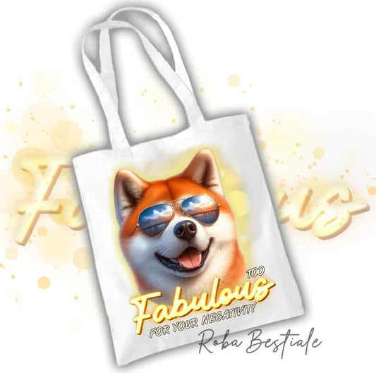 Shopper TOO FABULOUS - AKITA INU Rosso