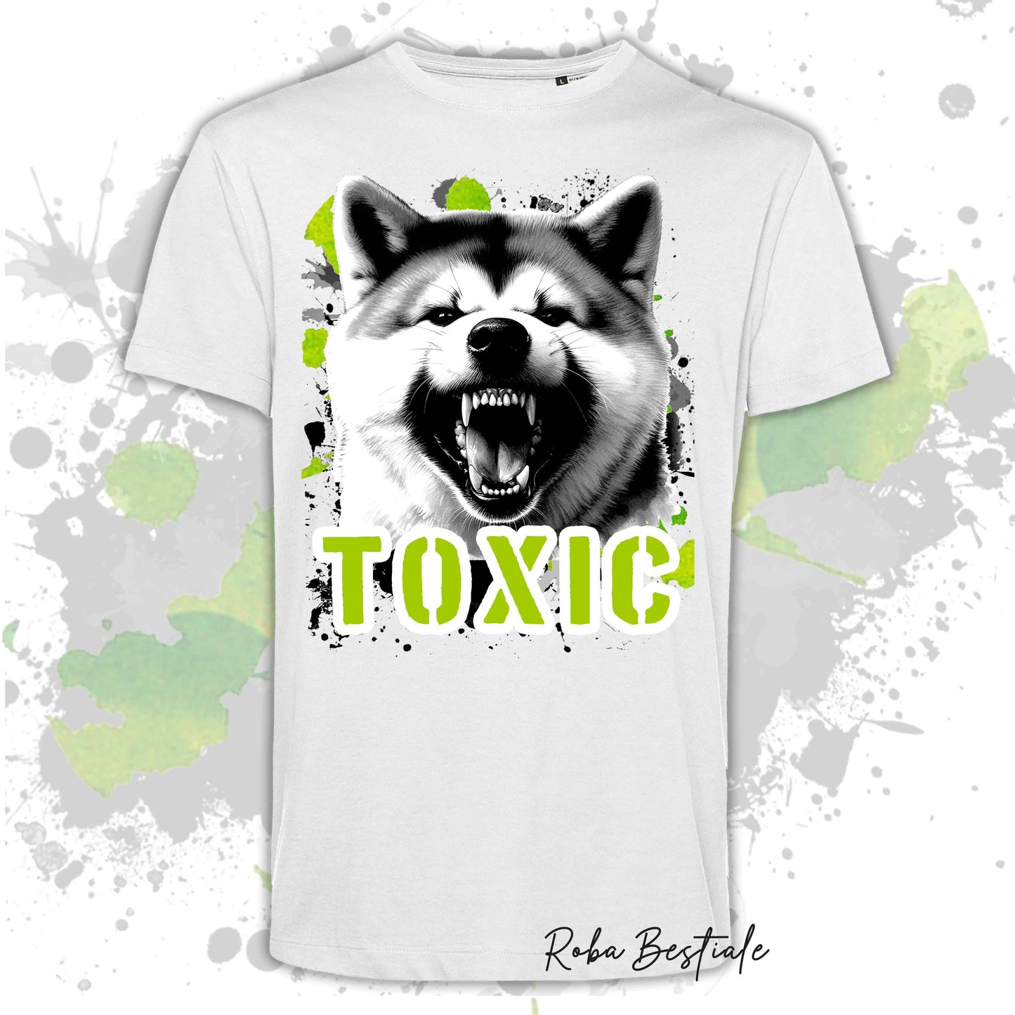 T-Shirt TOXIC - AKITA INU - Uomo o Donna, disponibile in tanti colori - dalla XS alla 5XL