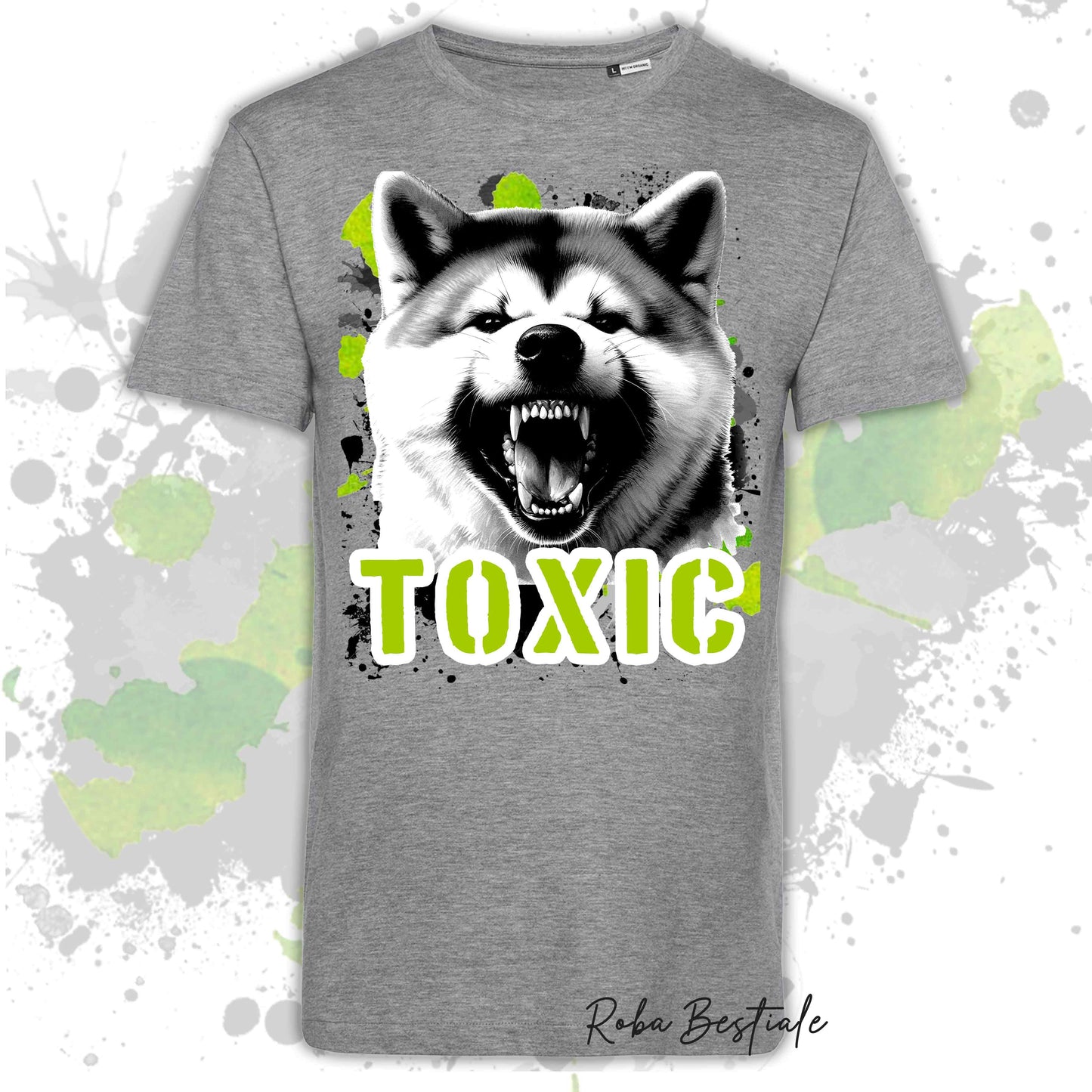 T-Shirt TOXIC - AKITA INU - Uomo o Donna, disponibile in tanti colori - dalla XS alla 5XL