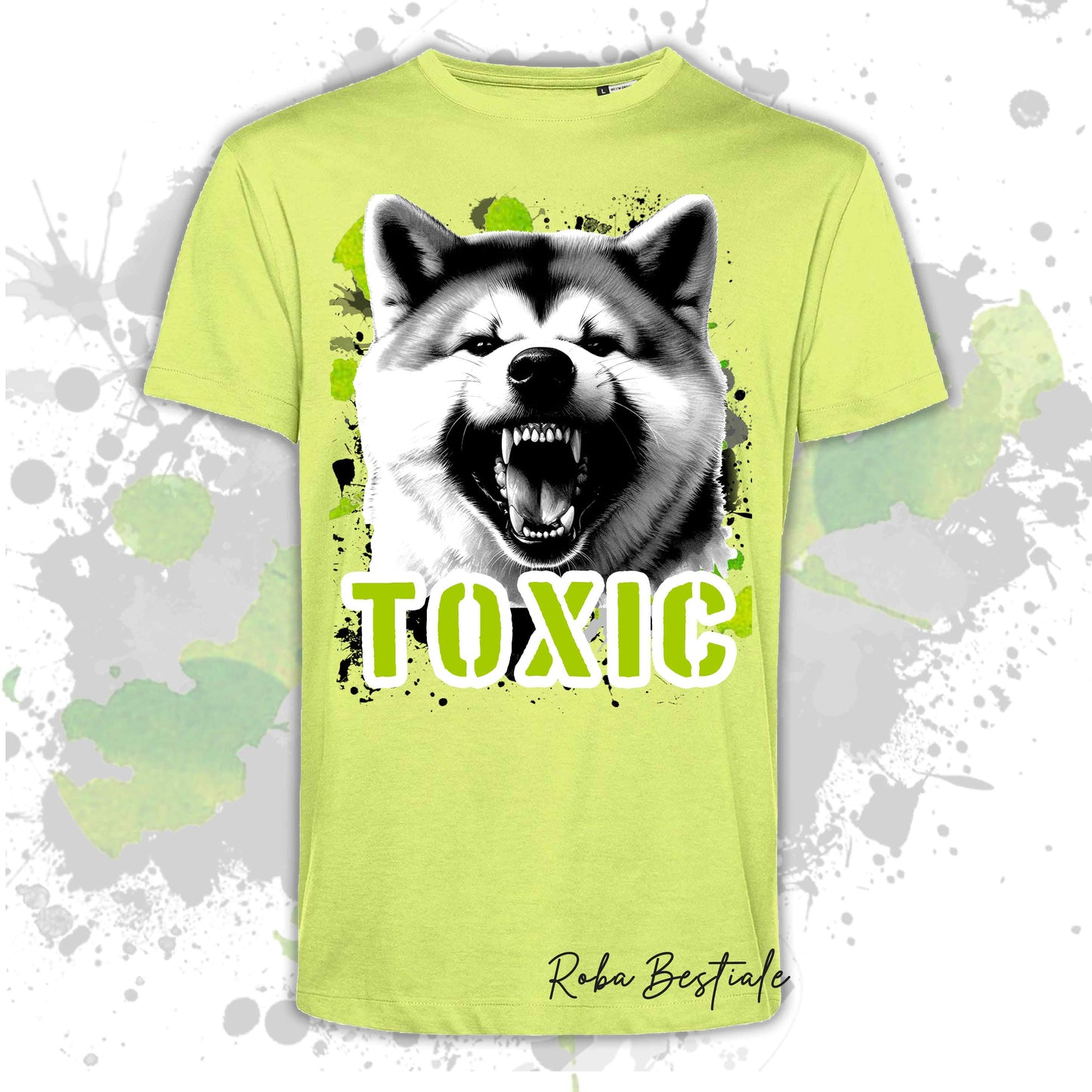 T-Shirt TOXIC - AKITA INU - Uomo o Donna, disponibile in tanti colori - dalla XS alla 5XL