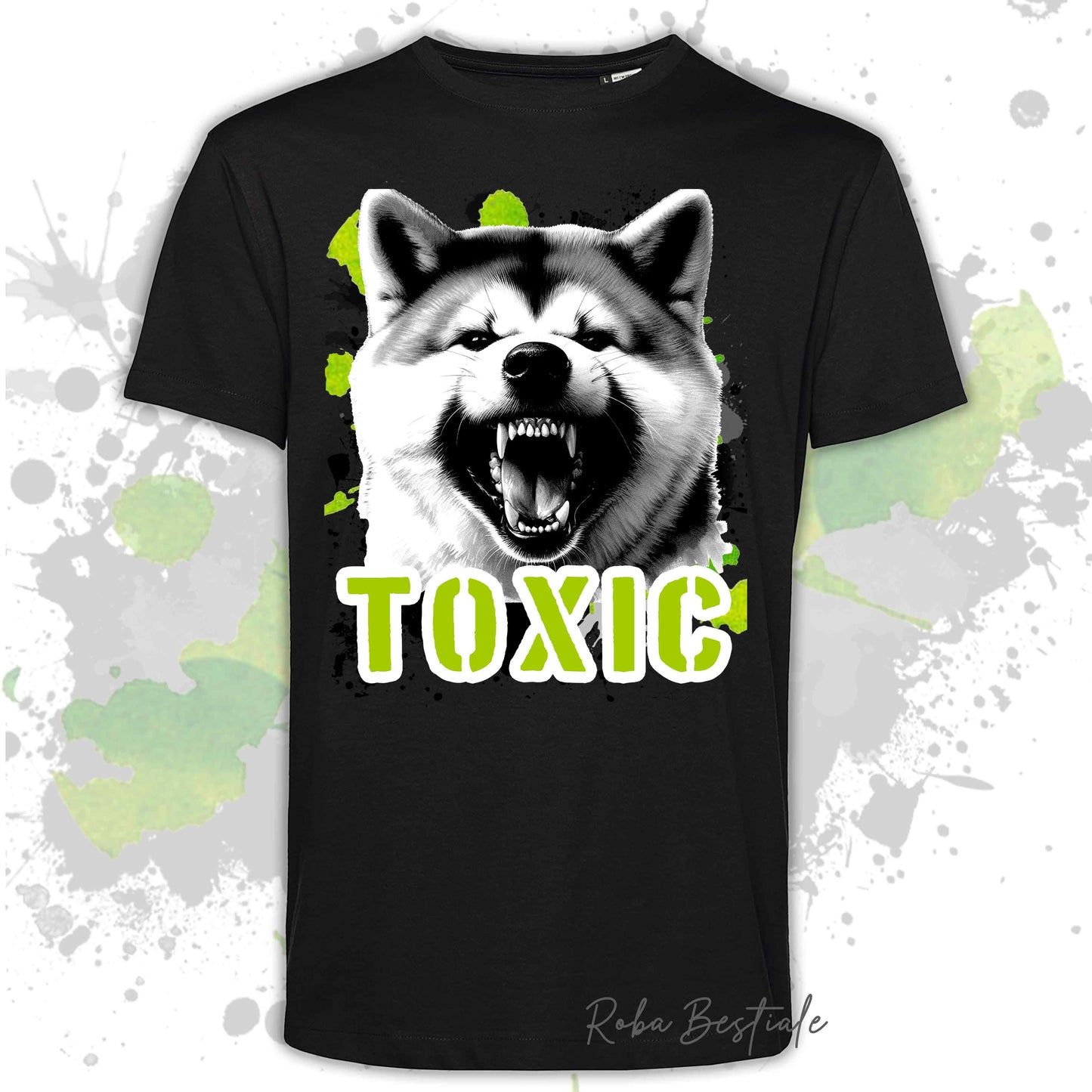 T-Shirt TOXIC - AKITA INU - Uomo o Donna, disponibile in tanti colori - dalla XS alla 5XL