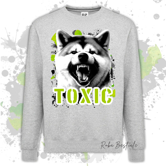 Felpa TOXIC - AKITA INU - Girocollo, Unisex, in tanti colori! - dalla XS alla 3XL