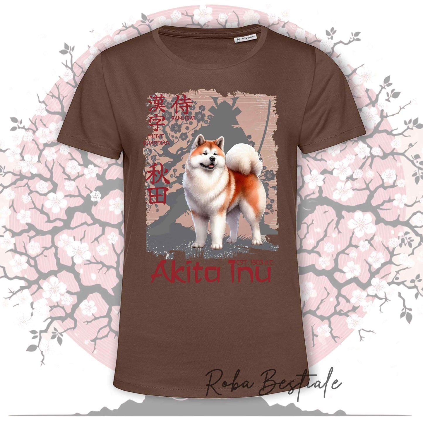 T-Shirt JAPAN STYLE "PRIDE" - AKITA INU Rosso - da DONNA, in tanti colori! Dalla XS alla 3XL