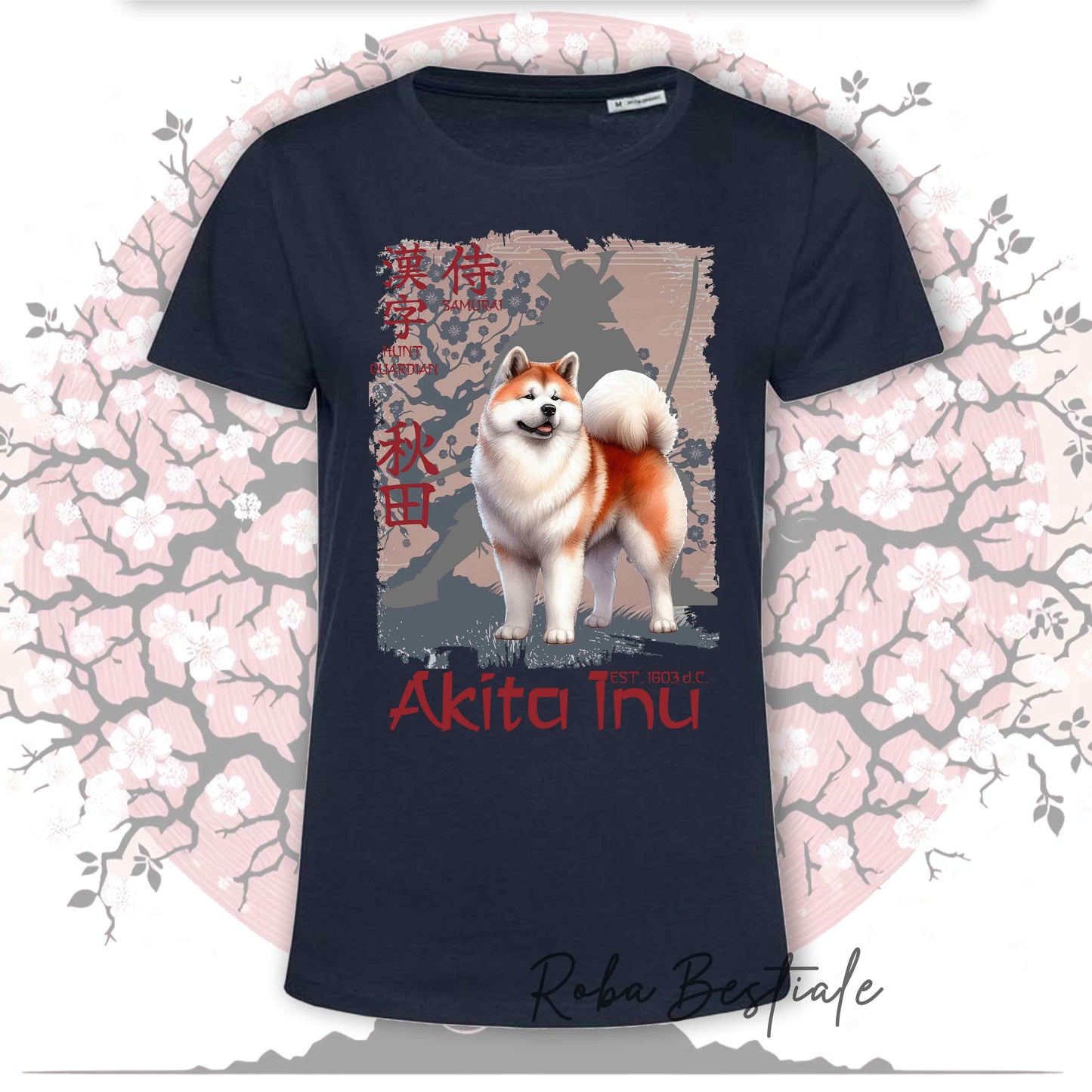 T-Shirt JAPAN STYLE "PRIDE" - AKITA INU Rosso - da DONNA, in tanti colori! Dalla XS alla 3XL