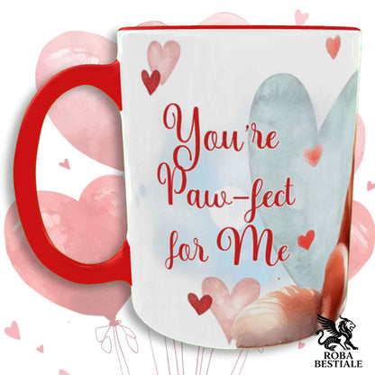 Tazza LOVE ME - AKITA INU Rosso - In Ceramica, con dettagli Rossi - 330 ml