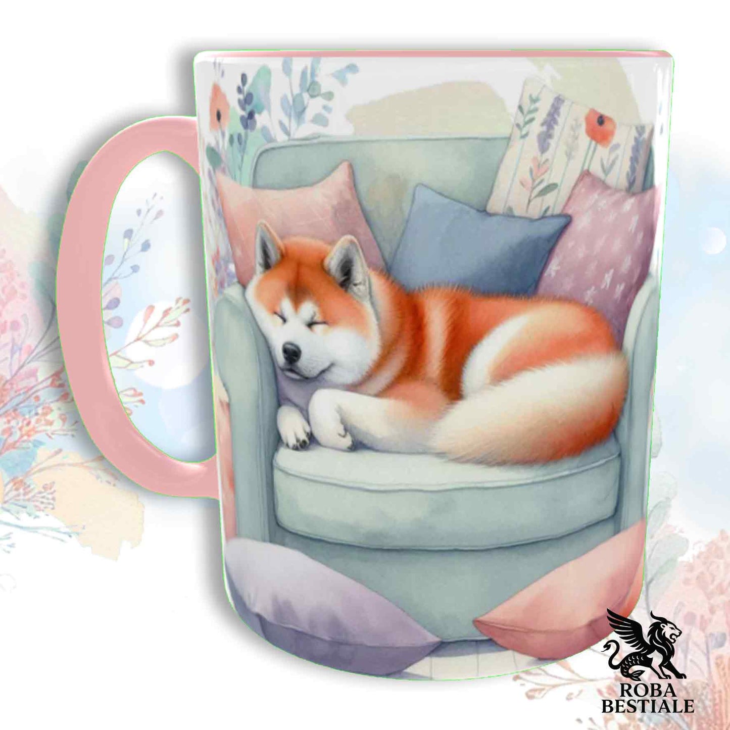 Tazza SOFT LIFE - AKITA INU Rosso - In Ceramica, colore a scelta - 330 ml