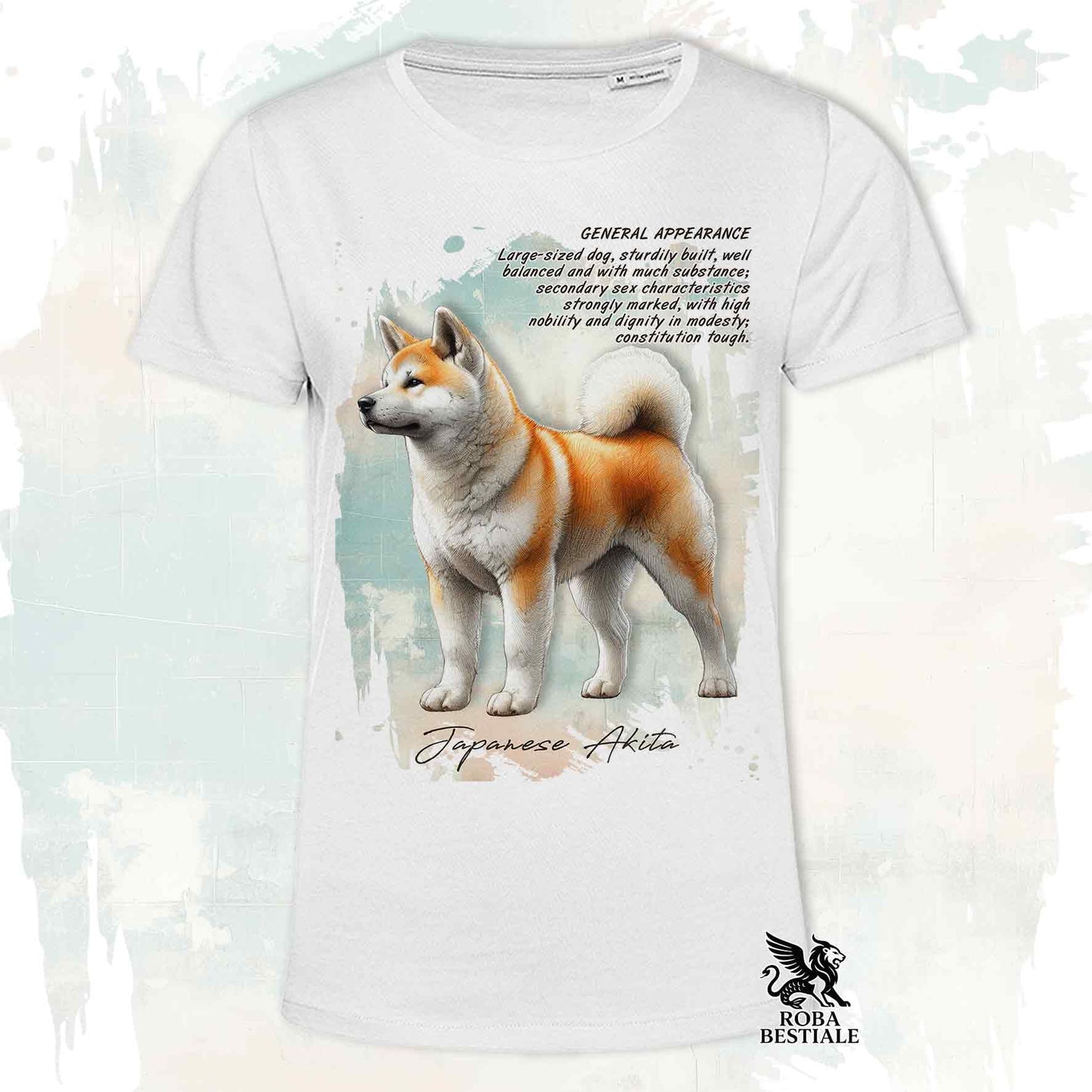 T-Shirt APPEARANCE - AKITA INU Rosso - Bianca o Beige, da Uomo o da Donna - dalla XS alla 5XL